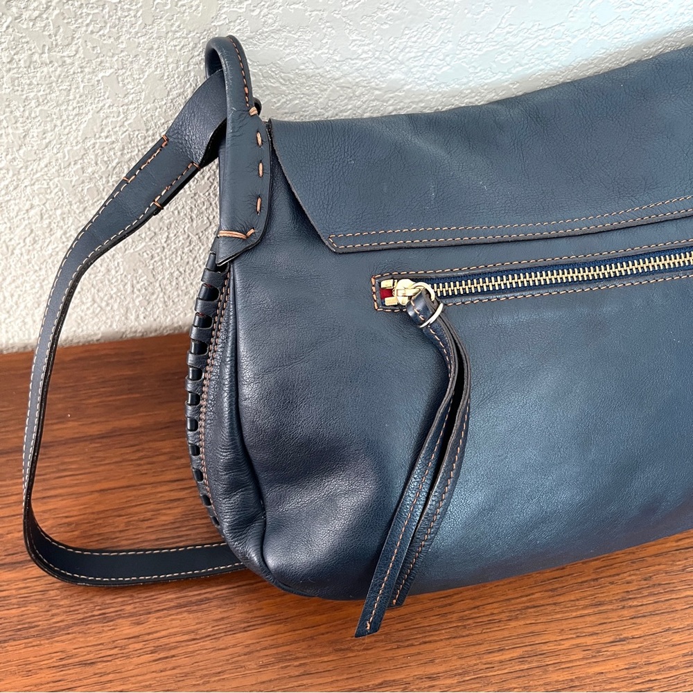 Dooney & Bourke Montecatini Braided Saddle Bag Crossbody in Navy - D&B Italia - Picture 10 of 16